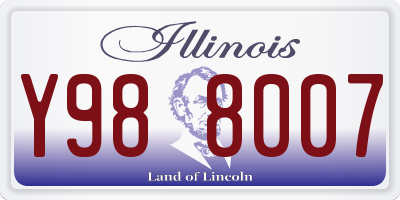 IL license plate Y988007