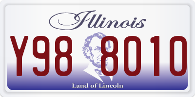 IL license plate Y988010