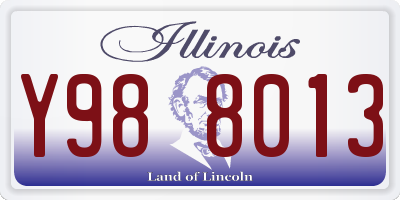 IL license plate Y988013
