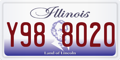 IL license plate Y988020