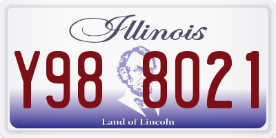 IL license plate Y988021