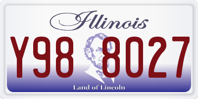 IL license plate Y988027