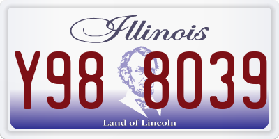 IL license plate Y988039