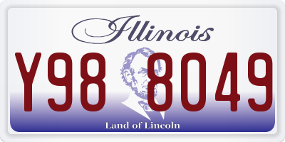 IL license plate Y988049