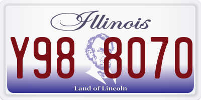 IL license plate Y988070