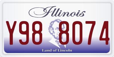 IL license plate Y988074