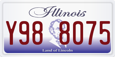 IL license plate Y988075