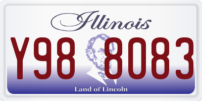 IL license plate Y988083