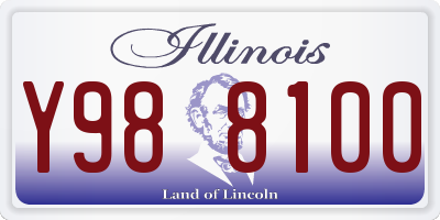 IL license plate Y988100