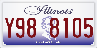 IL license plate Y988105