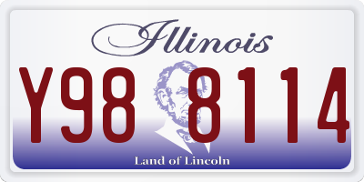 IL license plate Y988114
