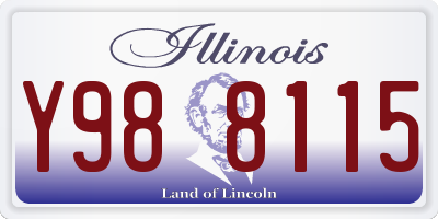 IL license plate Y988115