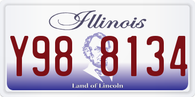 IL license plate Y988134