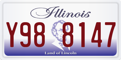 IL license plate Y988147