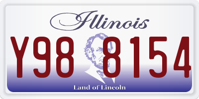 IL license plate Y988154