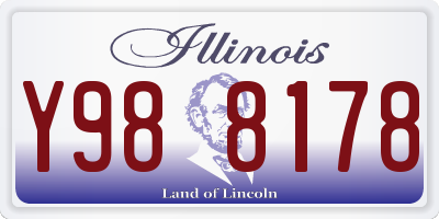 IL license plate Y988178
