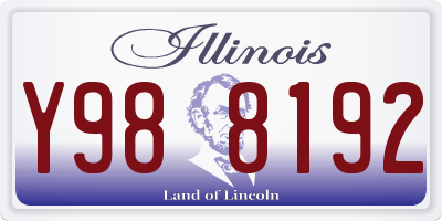 IL license plate Y988192