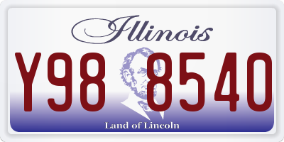 IL license plate Y988540