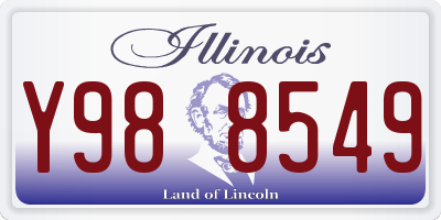 IL license plate Y988549