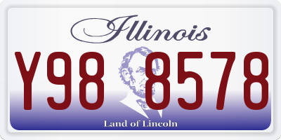 IL license plate Y988578