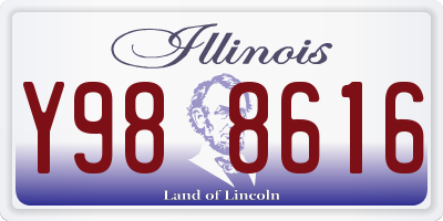 IL license plate Y988616