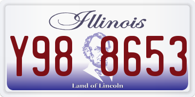IL license plate Y988653