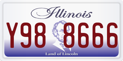 IL license plate Y988666