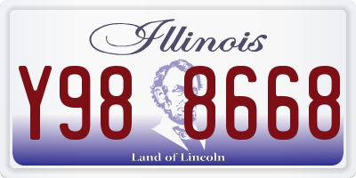 IL license plate Y988668