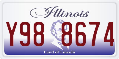 IL license plate Y988674