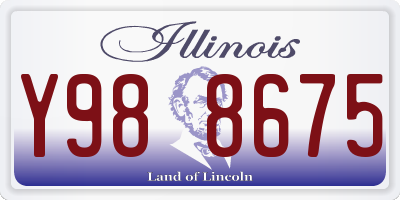 IL license plate Y988675