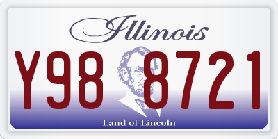 IL license plate Y988721