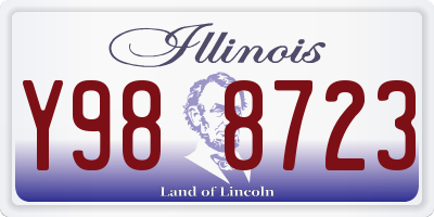 IL license plate Y988723