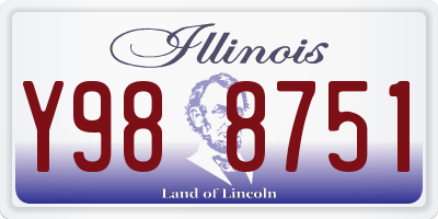 IL license plate Y988751