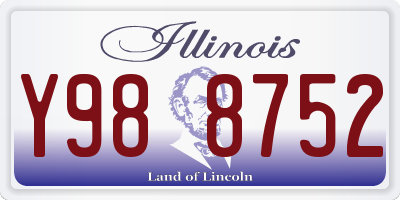 IL license plate Y988752