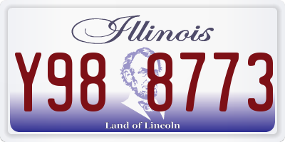 IL license plate Y988773