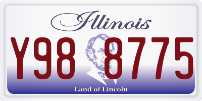 IL license plate Y988775