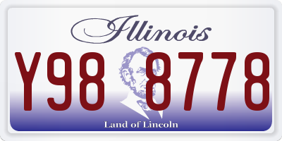 IL license plate Y988778