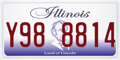 IL license plate Y988814