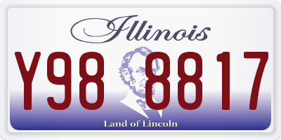 IL license plate Y988817