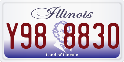 IL license plate Y988830