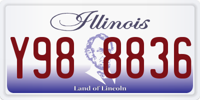 IL license plate Y988836