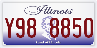 IL license plate Y988850