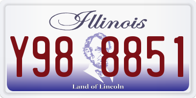IL license plate Y988851