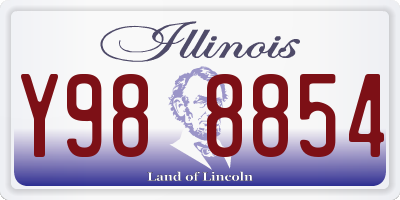 IL license plate Y988854