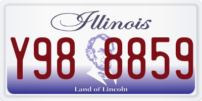 IL license plate Y988859