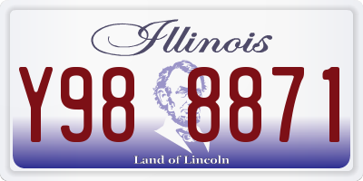 IL license plate Y988871