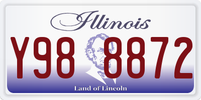 IL license plate Y988872
