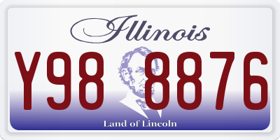 IL license plate Y988876