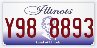 IL license plate Y988893