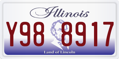 IL license plate Y988917